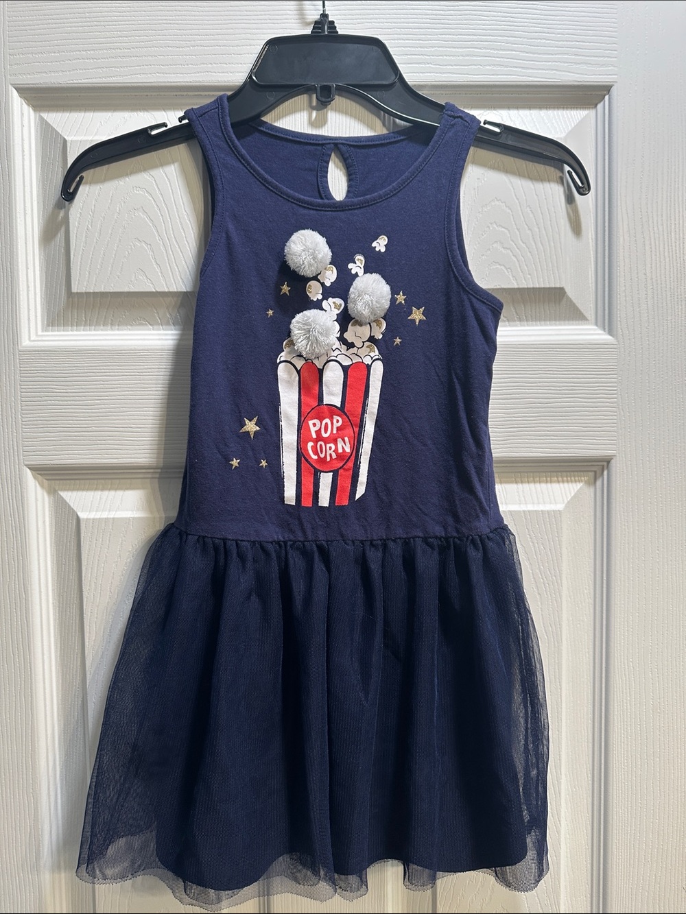 Epic Threads Navy Popcorn Graphic Tulle Skirt Dress